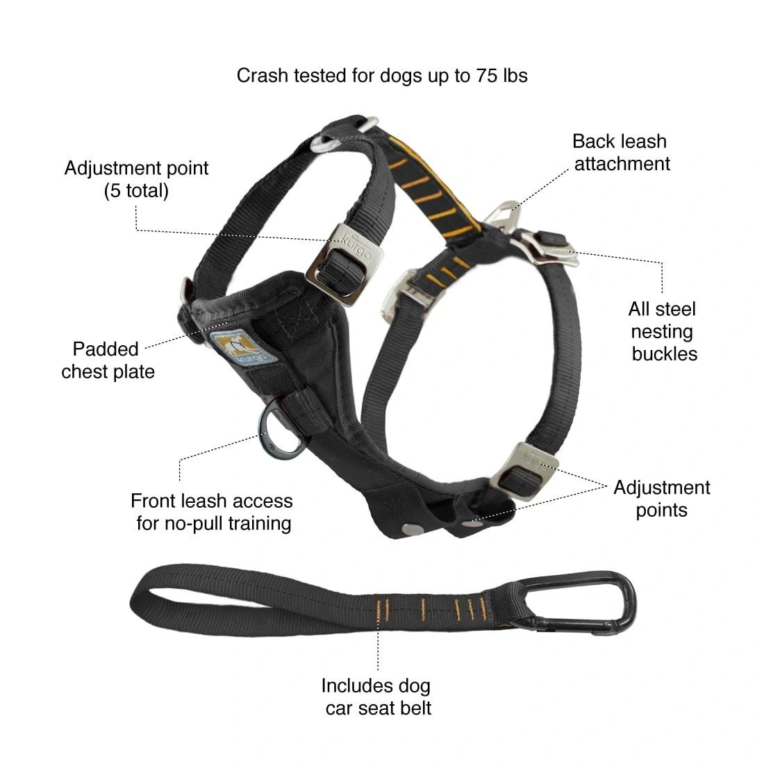 Kurgo TRU-FIT Smart Sikkerhedssele XL
